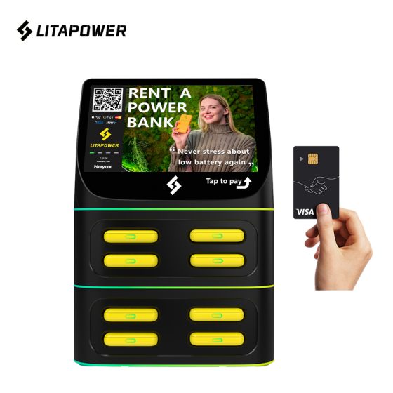 8-Slot Embedded POS Power Bank with Display Screen