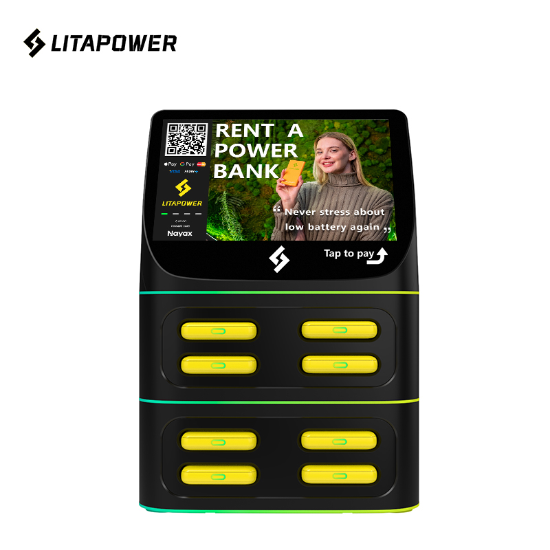 8-Slot Embedded POS Power Bank with Display Screen