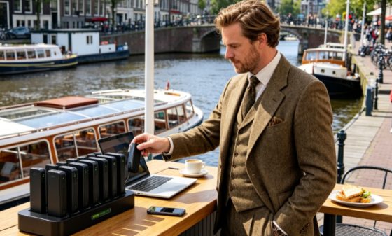 Luxembourg Shared Power Bank Project Deployment in Coffee Shop and Lounge Area for Customer Charging