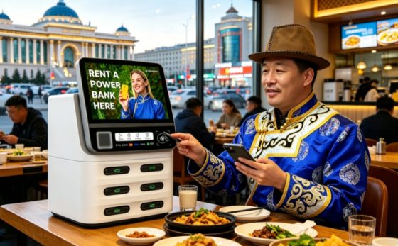 Mongolia POS shared power bank in local restaurant, café, and milk tea shop deployment, Litapower supports stable profitability in high-traffic commercial scenes