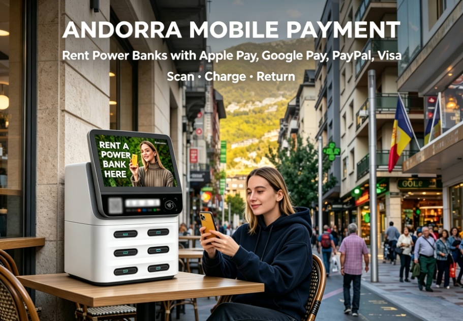 Payment in Andorra, Andorra shared power bank mobile payment adaptation.