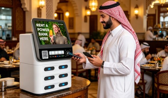 UAE POS shared power bank, hotel and street layout, high traffic, convenient rental
