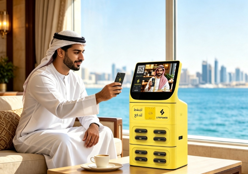 Oman Phone Charging Station blue ocean market, multi-scenario deployment, stable high returns, and Litapower overseas Phone Charging Station solution.