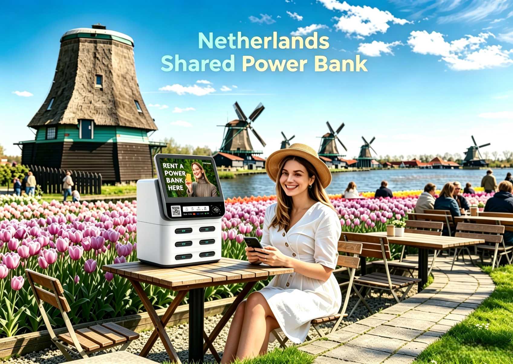 Netherlands Phone Charging Station blue ocean market, multi-scenario deployment, stable high returns, Litapower shared charging solution